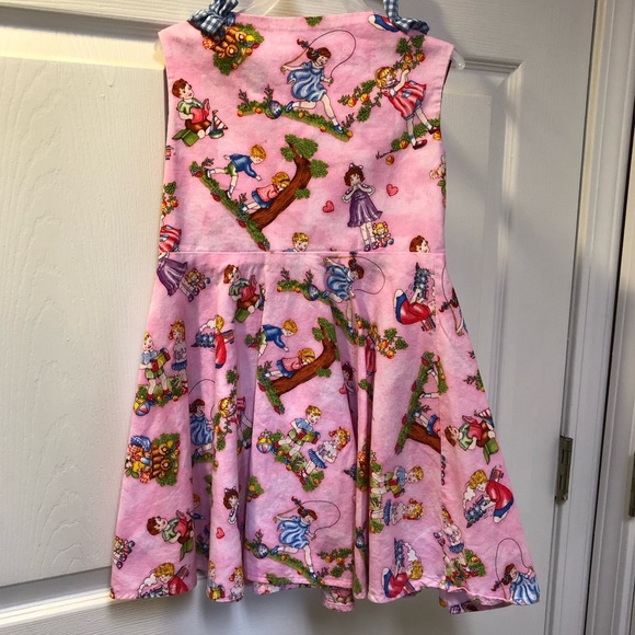 Girls Handmade Wraparound Nostalgic Dress - Picture 8 of 12